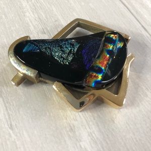 Colorful statement brooch